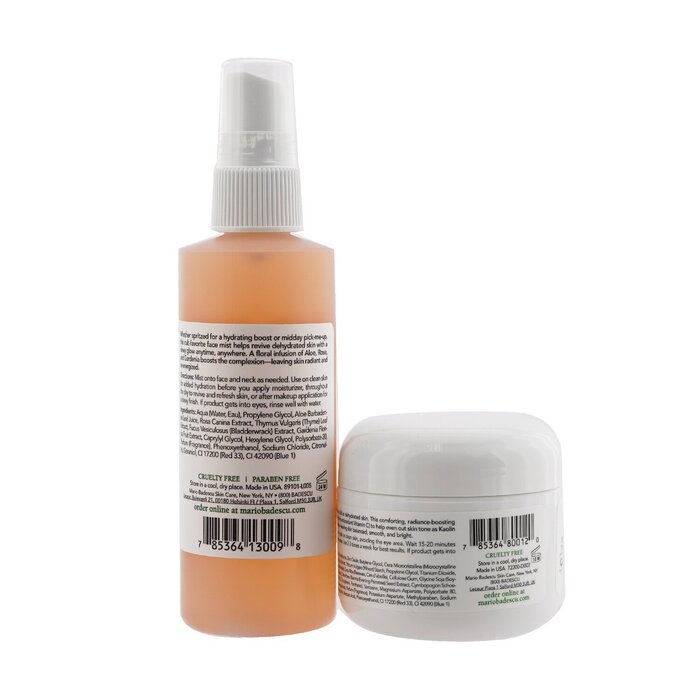 Mario Badescu - Rose Mask & Mist Duo Set: Facial Spray With Aloe, Herbs And Rosewater 118ml + Rose Hips Mask 56gm