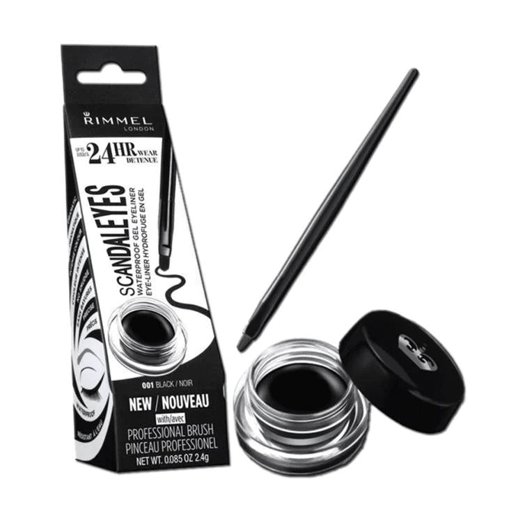 RIMMEL - SCANDALEYES WATERPROOF GEL EYELINER - 001 BLACK