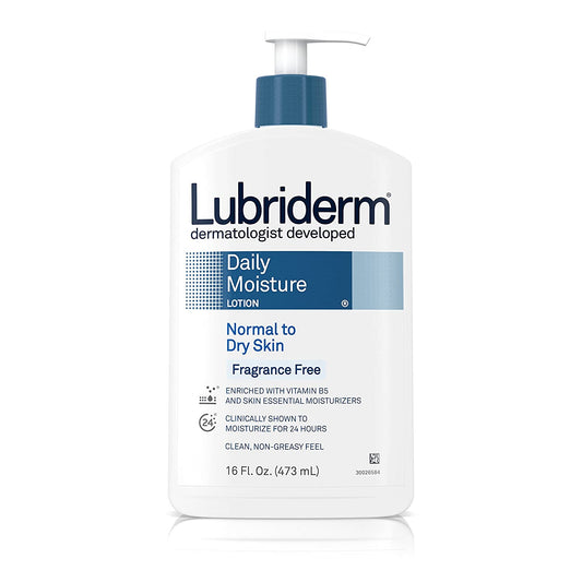 Lubriderm Lotion Daily Moisture Normal To Dry Skin Fragrance Free (Pump) 16Oz/473Ml (Usa)