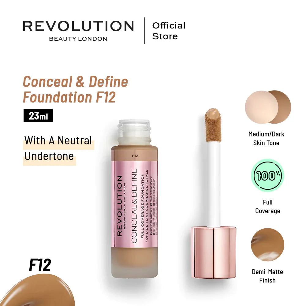 Makeup Revolution Conceal & Define Foundation-F12