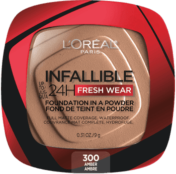 LOREAL - Up to 24H Fresh Wear Foundation in a Powder - 300 Amber