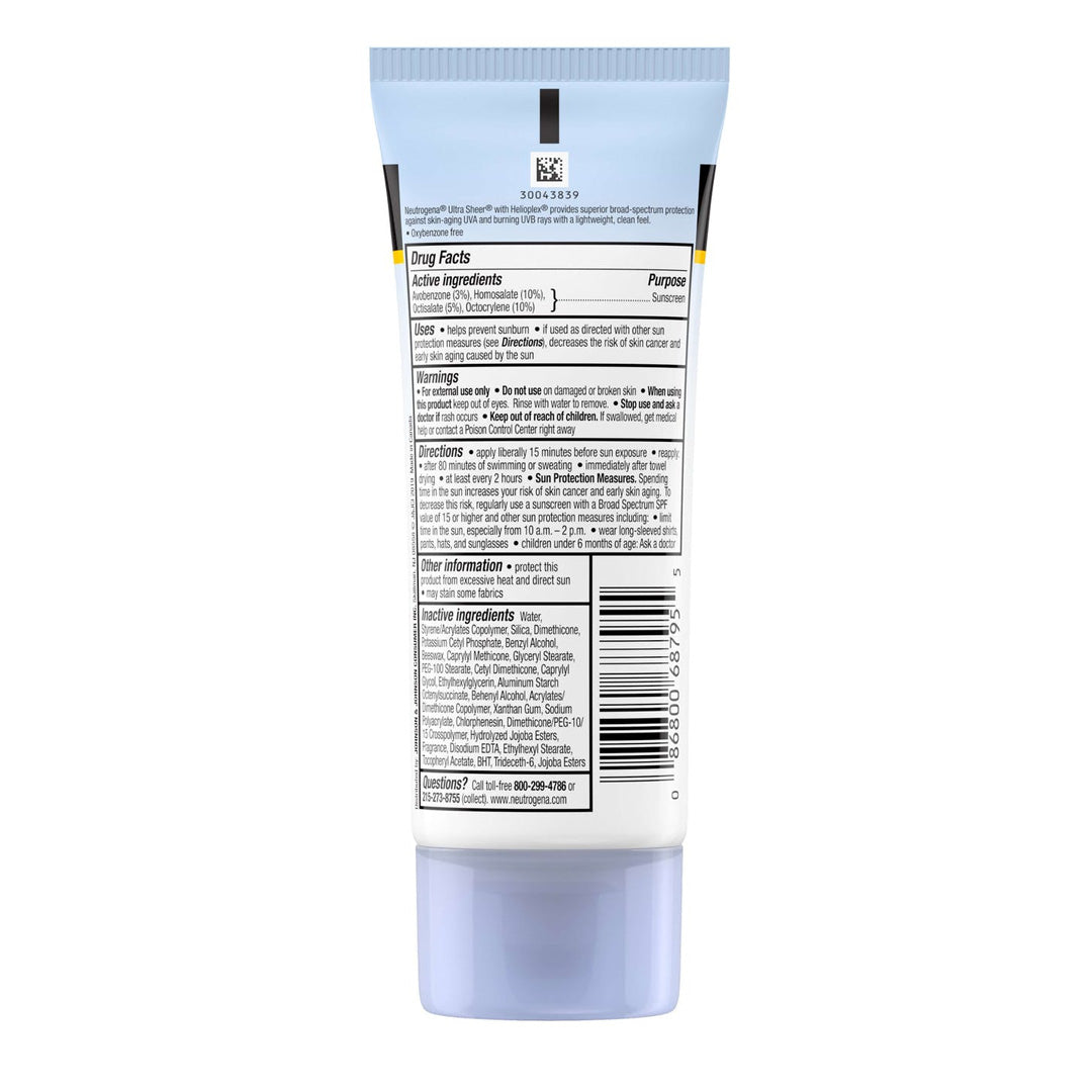 Neutrogena - Ultra Sheer Dry-Touch Sunscreen Broad Spectrum SPF 45 - 3 Fl Oz (Near Expiry)