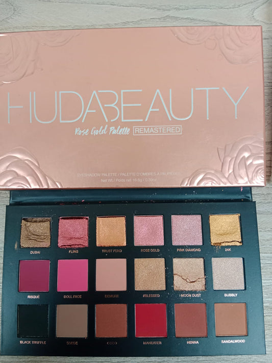 HUDA BEAUTY - ROSE GOLD PALETTE- REMASTERED ( DAMAGED )