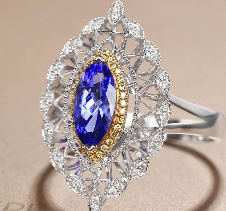 Luxury wear high quality zircon ring adjustable