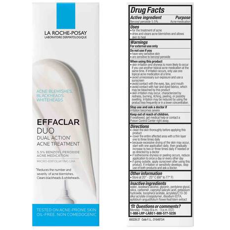 LA ROCHE POSAY - EFFACLAR DUO ACNE SPOT TREATMENT BENZOYL PEROXIDE ACNE SPOT TREATMENT - 20ml