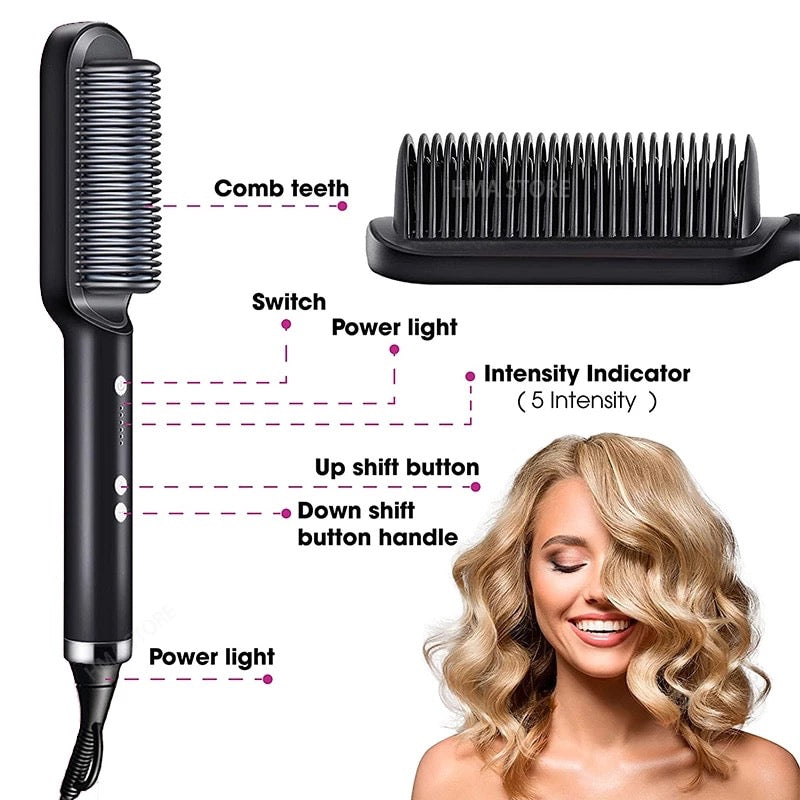 TOOLUXE - HAIR STRAIGHTENER BRUSH HQT-909B