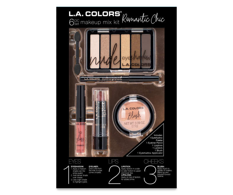 L.A. Colors – Romantic Chic Get The Look 6-Piece Makeup Mix Kit